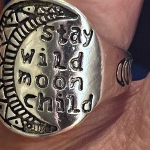 Silver ring with inscription